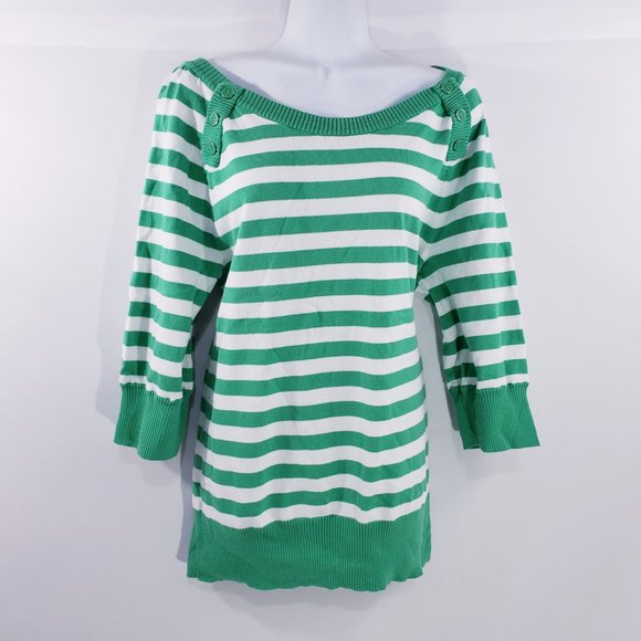 Lane Bryant Womens Sweater 14/16 Green‎ Boat Neck S - Picture 7 of 7